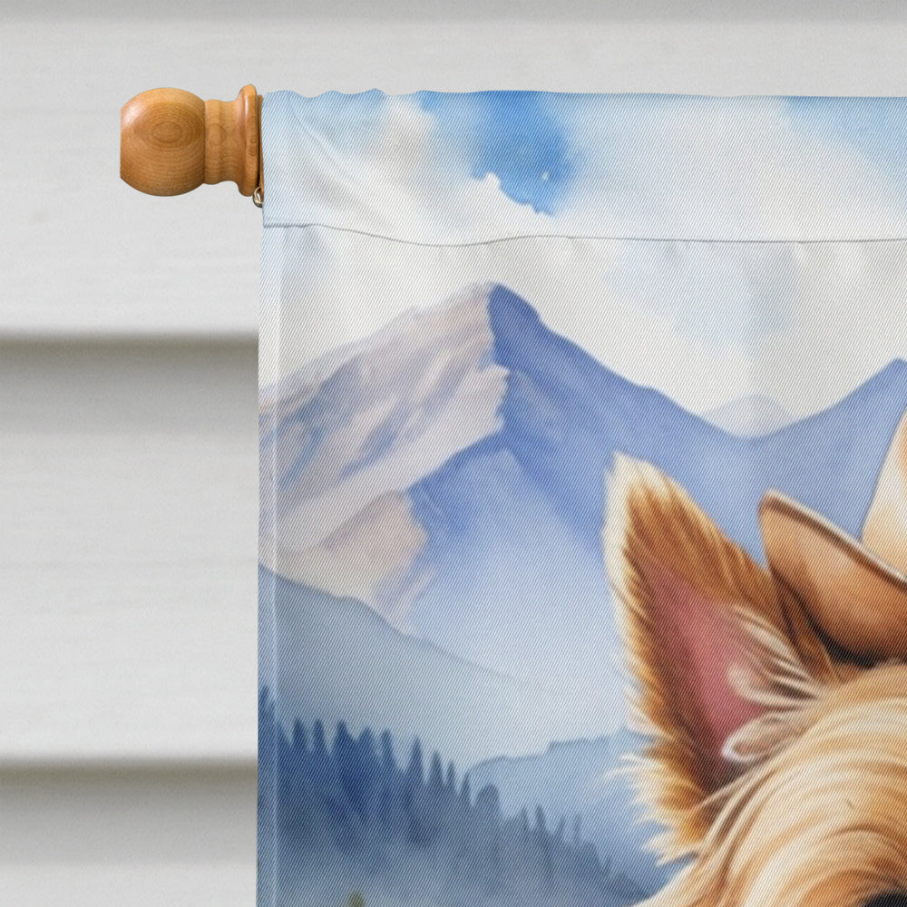 Norwich Terrier Cowboy Welcome House Flag 28x40 Porch Sleeve Pole Decorative Outside Yard Banner Artwork Wall Hanging, Polyester