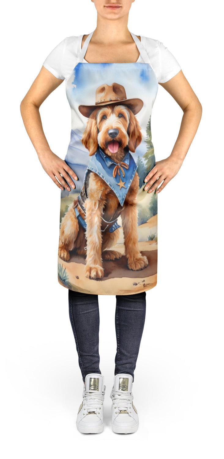 Otterhound Cowboy Welcome Apron Cooking Kitchen Server Baking Crafts Gardening for Adult Women Men, Unisex, Large, Multicolor