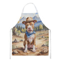 Pit Bull Terrier Cowboy Welcome Apron Cooking Kitchen Server Baking Crafts Gardening for Adult Women Men, Unisex, Large, Multicolor