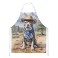 Pit Bull Terrier Cowboy Welcome Apron Cooking Kitchen Server Baking Crafts Gardening for Adult Women Men, Unisex, Large, Multicolor