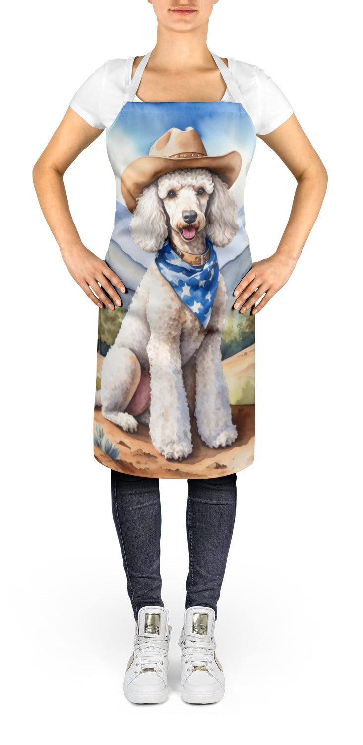 Poodle Cowboy Welcome Apron Cooking Kitchen Server Baking Crafts Gardening for Adult Women Men, Unisex, Large, Multicolor