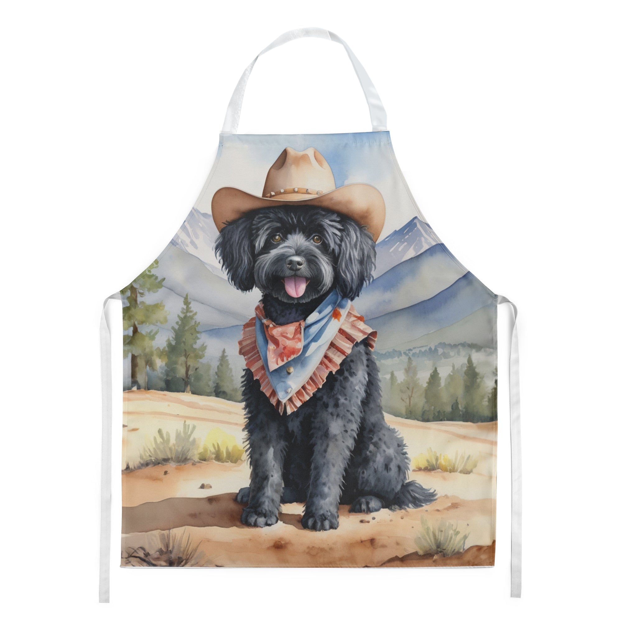 Puli Cowboy Welcome Apron Cooking Kitchen Server Baking Crafts Gardening for Adult Women Men, Unisex, Large, Multicolor
