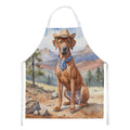Rhodesian Ridgeback Cowboy Welcome Apron Cooking Kitchen Server Baking Crafts Gardening for Adult Women Men, Unisex, Large, Multicolor