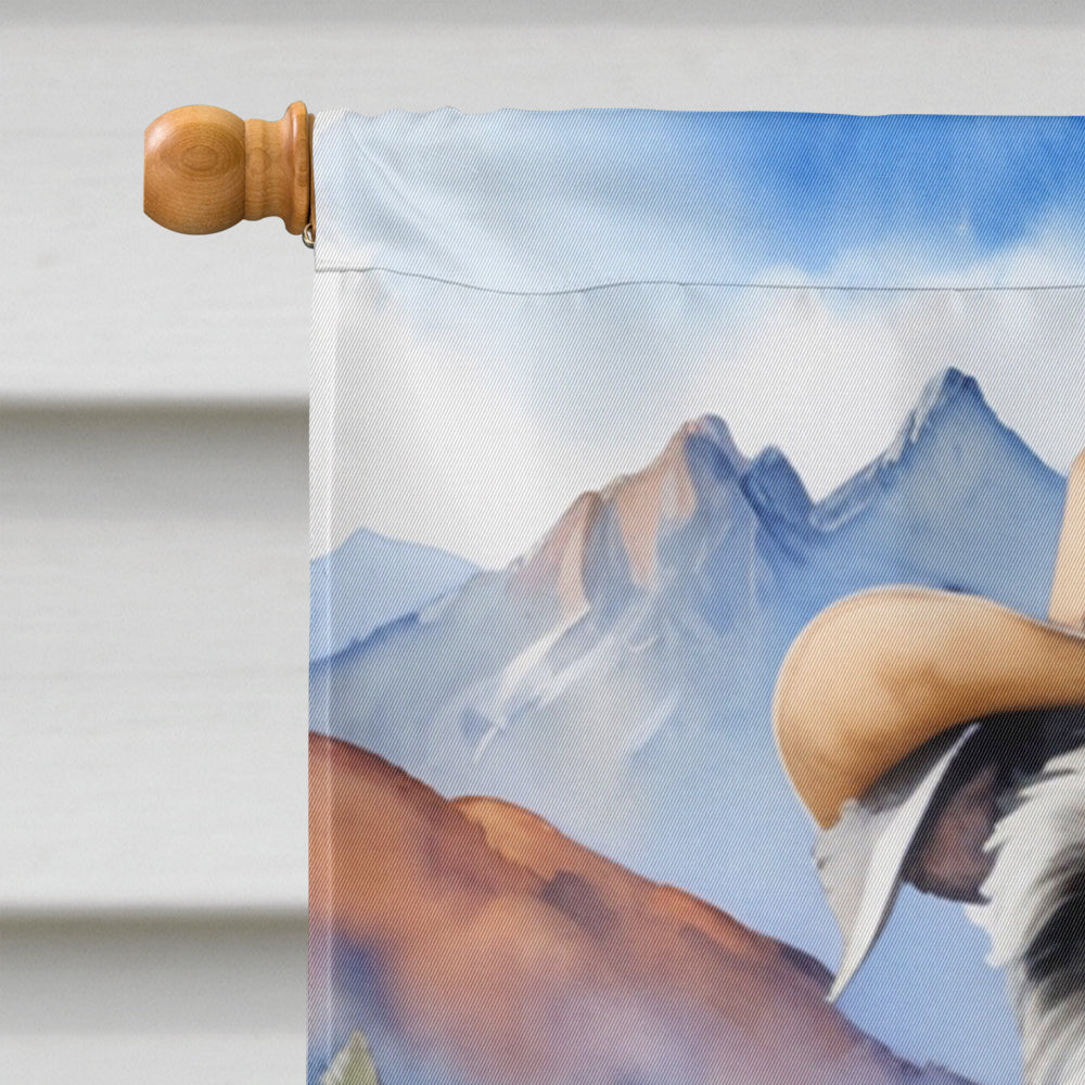 Schnauzer Cowboy Welcome House Flag 28x40 Porch Sleeve Pole Decorative Outside Yard Banner Artwork Wall Hanging, Polyester