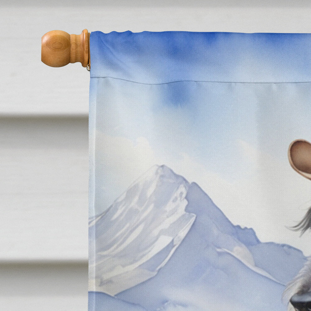 Scottish Deerhound Cowboy Welcome House Flag 28x40 Porch Sleeve Pole Decorative Outside Yard Banner Artwork Wall Hanging, Polyester