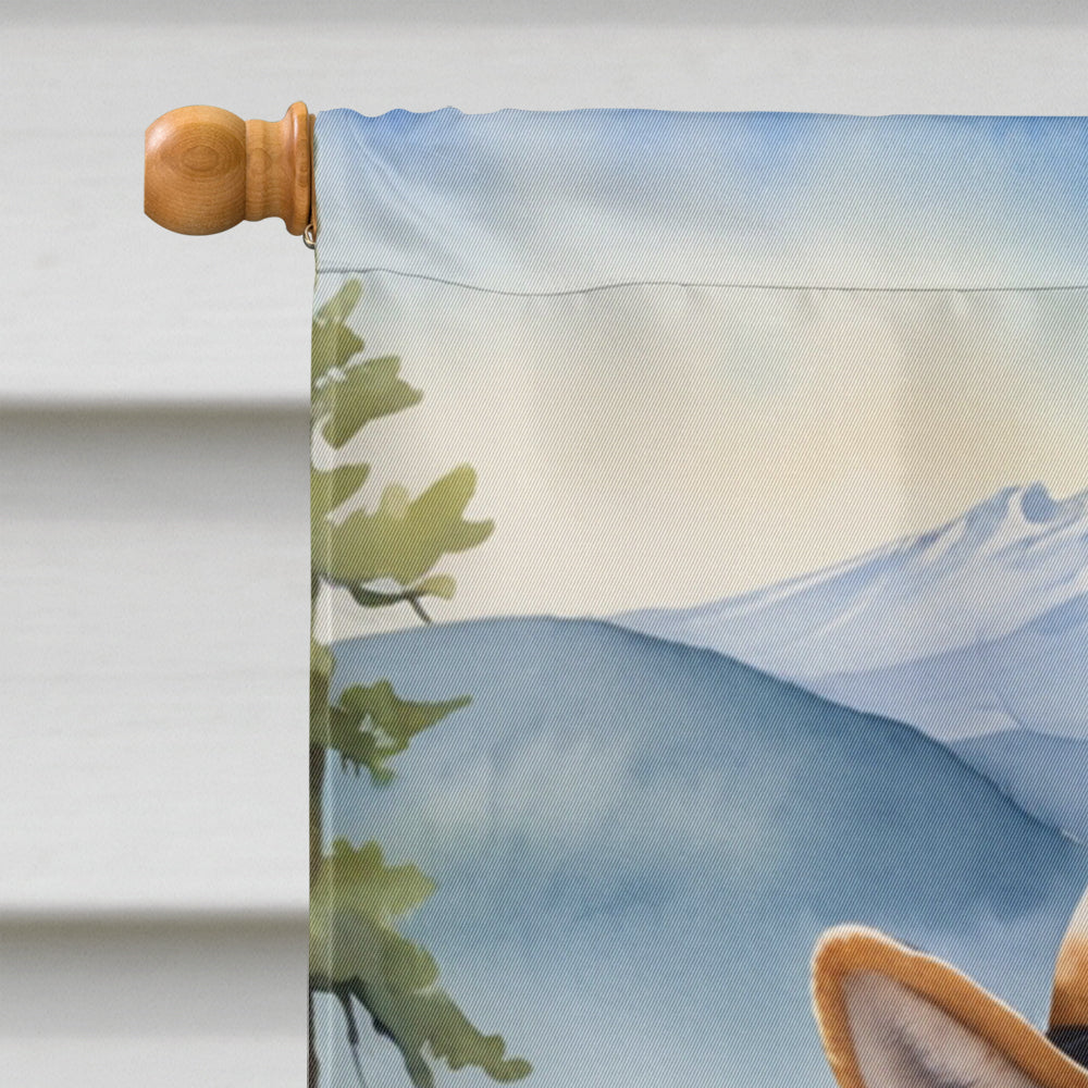 Shiba Inu Cowboy Welcome House Flag 28x40 Porch Sleeve Pole Decorative Outside Yard Banner Artwork Wall Hanging, Polyester