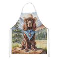Sussex Spaniel Cowboy Welcome Apron Cooking Kitchen Server Baking Crafts Gardening for Adult Women Men, Unisex, Large, Multicolor