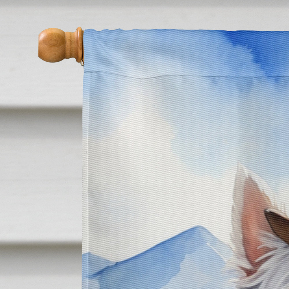 Westie Cowboy Welcome House Flag 28x40 Porch Sleeve Pole Decorative Outside Yard Banner Artwork Wall Hanging, Polyester