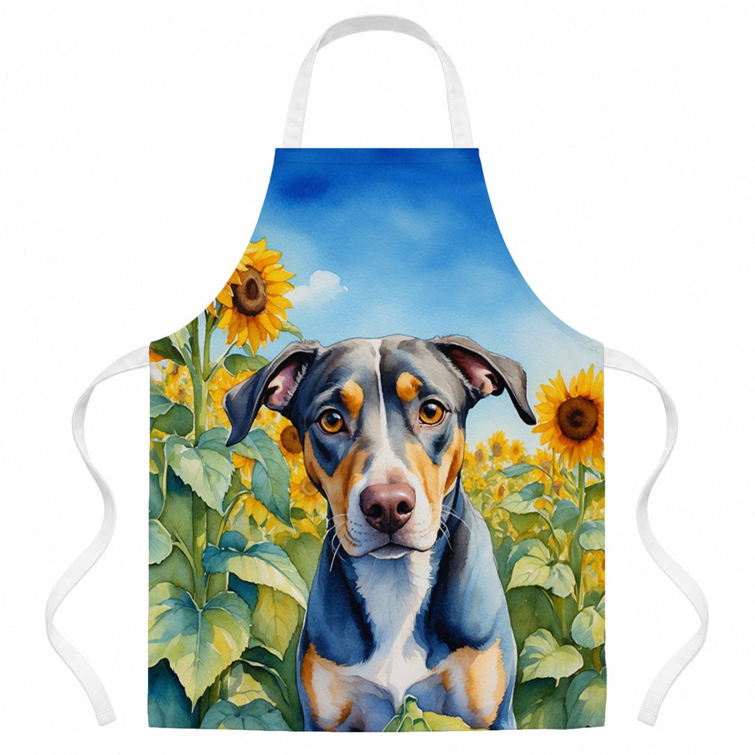 Catahoula in Sunflowers Apron Cooking Kitchen Server Baking Crafts Gardening for Adult Women Men, Unisex, Large, Multicolor