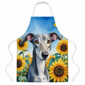 Greyhound in Sunflowers Apron Cooking Kitchen Server Baking Crafts Gardening for Adult Women Men, Unisex, Large, Multicolor