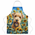 Wheaten Terrier in Sunflowers Apron Cooking Kitchen Server Baking Crafts Gardening for Adult Women Men, Unisex, Large, Multicolor