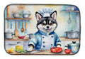 Alaskan Klee Kai The Chef Dish Drying Mat Absorbent Dish Drying Mat Pad for Kitchen Counter Dish Drainer Mat for Countertop, 14 x 21", Multicolor