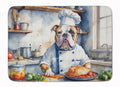 American Bulldog The Chef Memory Foam Kitchen Mat Machine Washable Anti-Fatigue Cushion Comfort Bath or Kitchen Rug