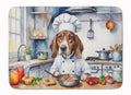 American English Coonhound The Chef Memory Foam Kitchen Mat Machine Washable Anti-Fatigue Cushion Comfort Bath or Kitchen Rug
