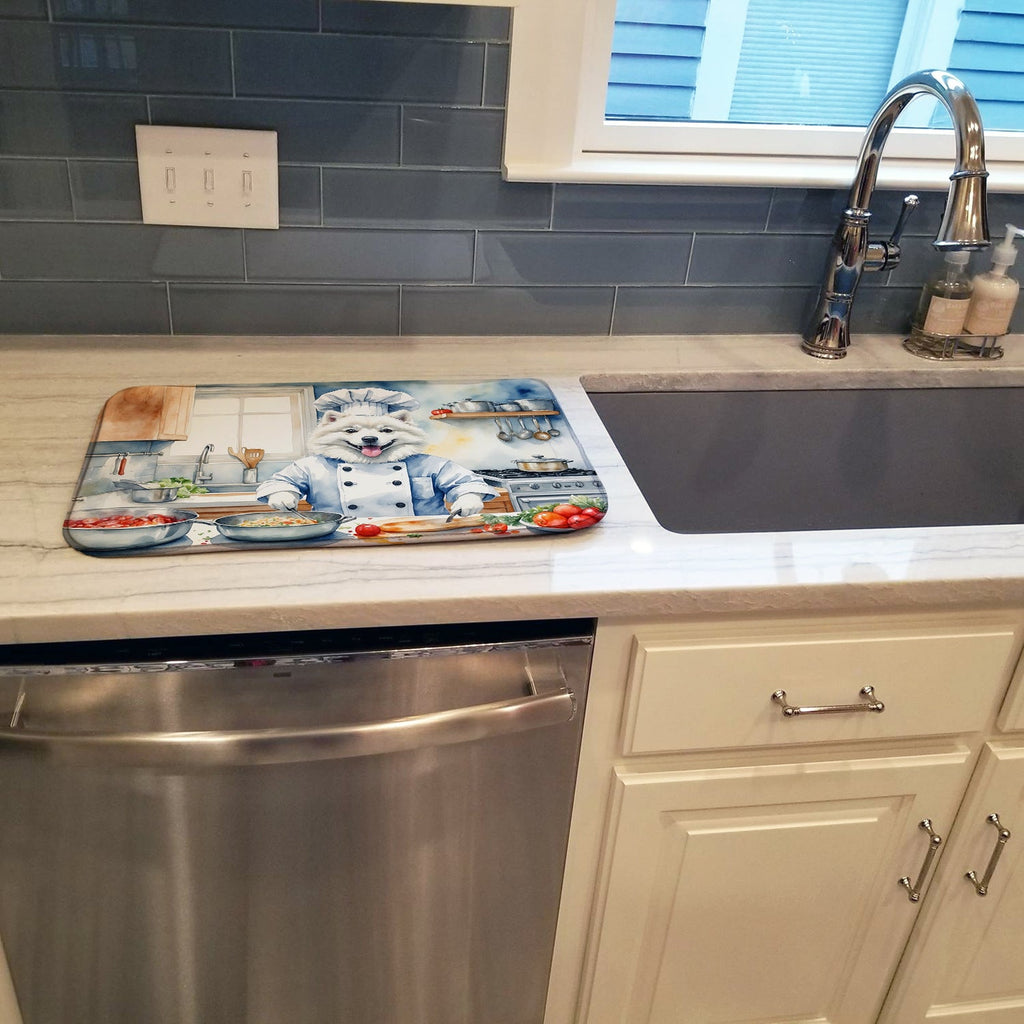 American Eskimo The Chef Dish Drying Mat Absorbent Dish Drying Mat Pad for Kitchen Counter Dish Drainer Mat for Countertop, 14 x 21", Multicolor