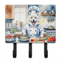 American Eskimo The Chef Leash or Key Holder Wall Hooks, Coat Rack Wall Mount, for Hanging Keys, Towels, Aprons, Leashes
