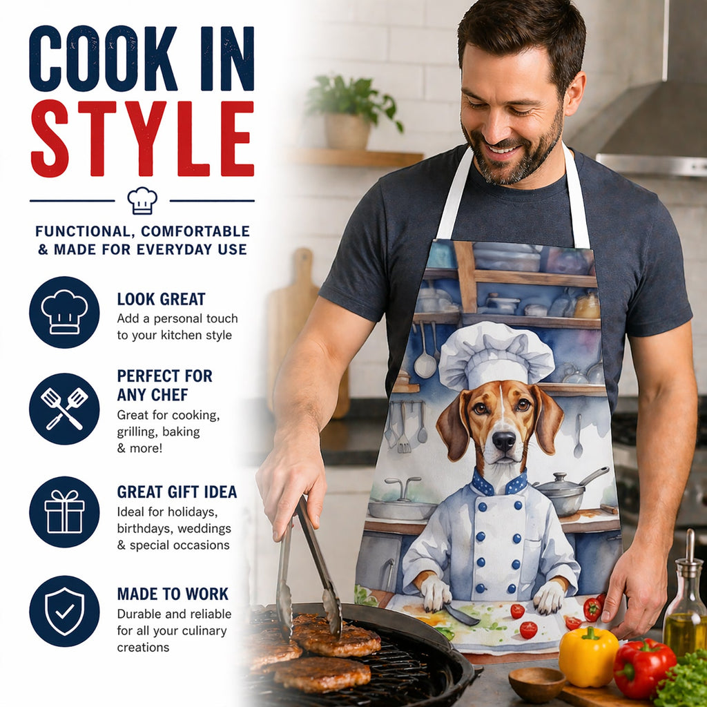 American Foxhound The Chef Apron Cooking Kitchen Server Baking Crafts Gardening for Adult Women Men, Unisex, Large, Multicolor