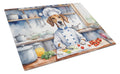 American Foxhound The Chef Cutting Board Tempered Glass Kitchen Cutting Surface, Heat Resistant Chopping, Non-Slip Feet, Food Prep & Serving