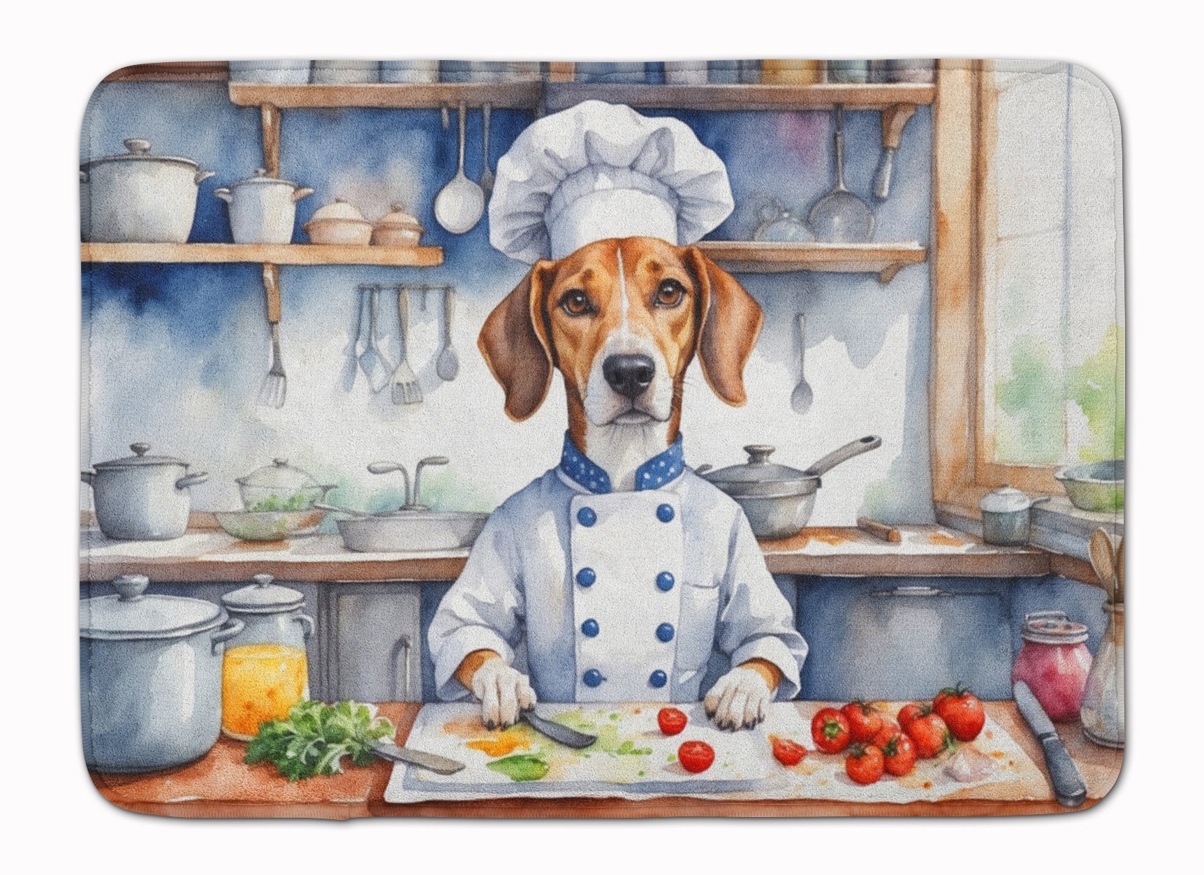 American Foxhound The Chef Memory Foam Kitchen Mat Machine Washable Anti-Fatigue Cushion Comfort Bath or Kitchen Rug