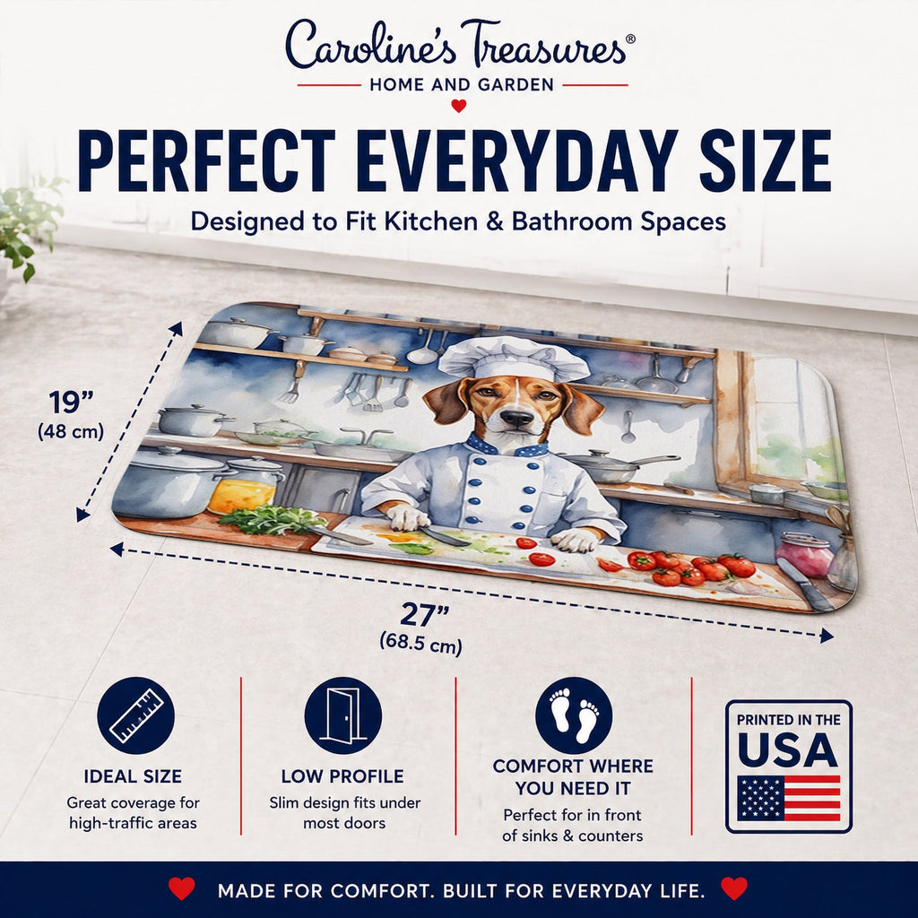 American Foxhound The Chef Memory Foam Kitchen Mat Machine Washable Anti-Fatigue Cushion Comfort Bath or Kitchen Rug