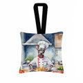 American Hairless Terrier The Chef Hanging Square Fabric Ornament 3.5 × 3.5 Decorative Door-Knob & Tree Hanger, Soft Fabric