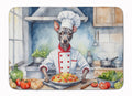 American Hairless Terrier The Chef Memory Foam Kitchen Mat Machine Washable Anti-Fatigue Cushion Comfort Bath or Kitchen Rug