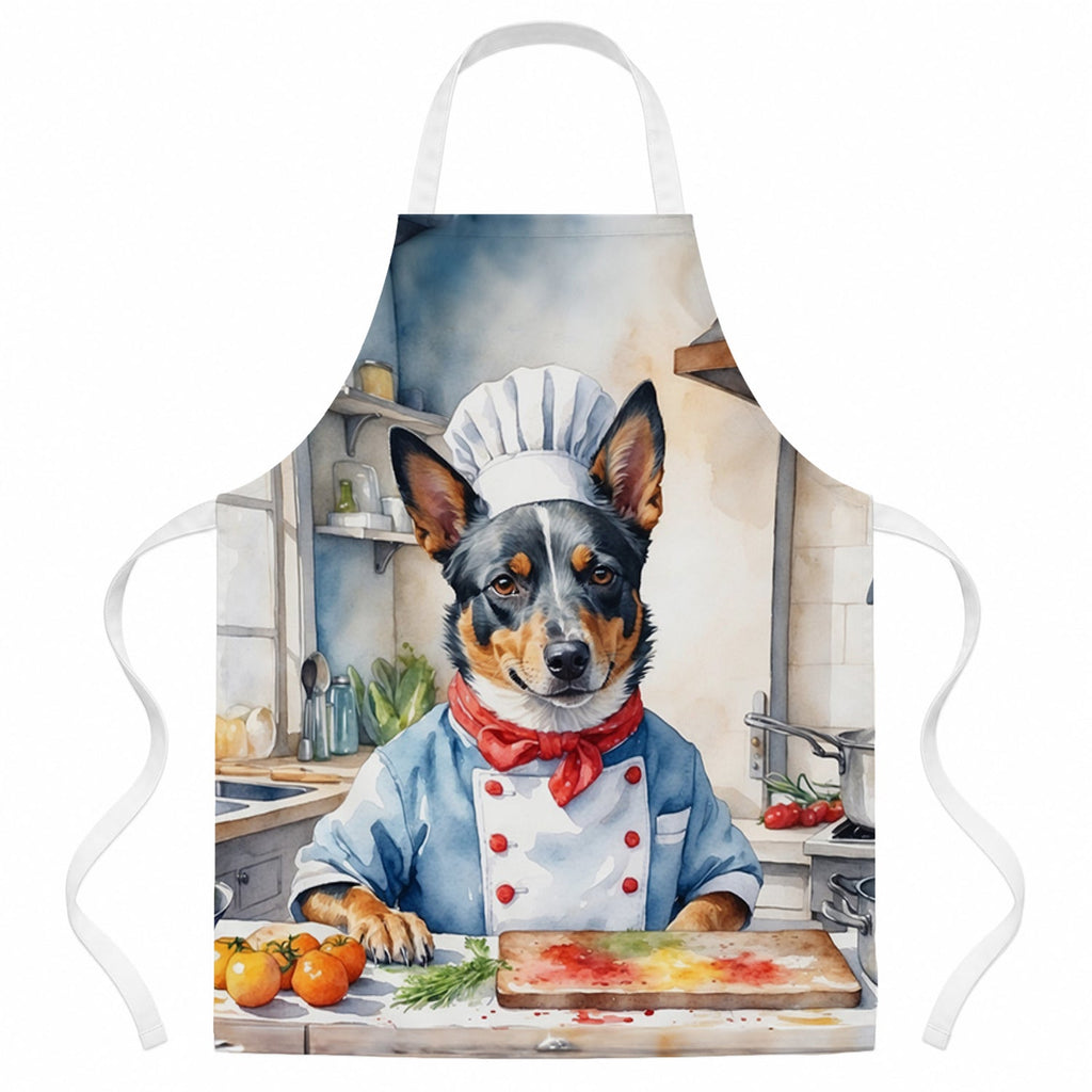 Australian Cattle Dog The Chef Apron Cooking Kitchen Server Baking Crafts Gardening for Adult Women Men, Unisex, Large, Multicolor