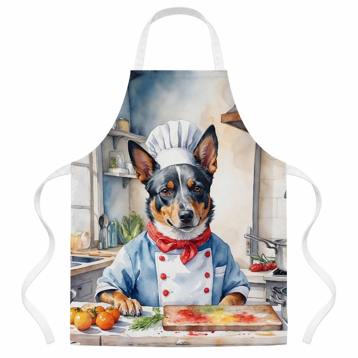 Australian Cattle Dog The Chef Apron Cooking Kitchen Server Baking Crafts Gardening for Adult Women Men, Unisex, Large, Multicolor