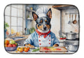 Australian Cattle Dog The Chef Dish Drying Mat Absorbent Dish Drying Mat Pad for Kitchen Counter Dish Drainer Mat for Countertop, 14 x 21", Multicolor
