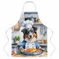 Australian Shepherd The Chef Apron Cooking Kitchen Server Baking Crafts Gardening for Adult Women Men, Unisex, Large, Multicolor