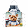 Australian Terrier The Chef Apron Cooking Kitchen Server Baking Crafts Gardening for Adult Women Men, Unisex, Large, Multicolor