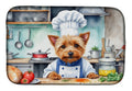 Australian Terrier The Chef Dish Drying Mat Absorbent Dish Drying Mat Pad for Kitchen Counter Dish Drainer Mat for Countertop, 14 x 21", Multicolor