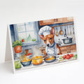 Basenji The Chef Greeting Cards Pack of 8 Blank Cards with Envelopes Whimsical A7 Size 5x7