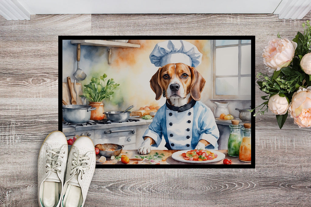 Beagle The Chef Doormat Indoor Outdoor 24H X 36W Front Door Mat Rugs for Entryway, Non Slip Washable Low Pile,