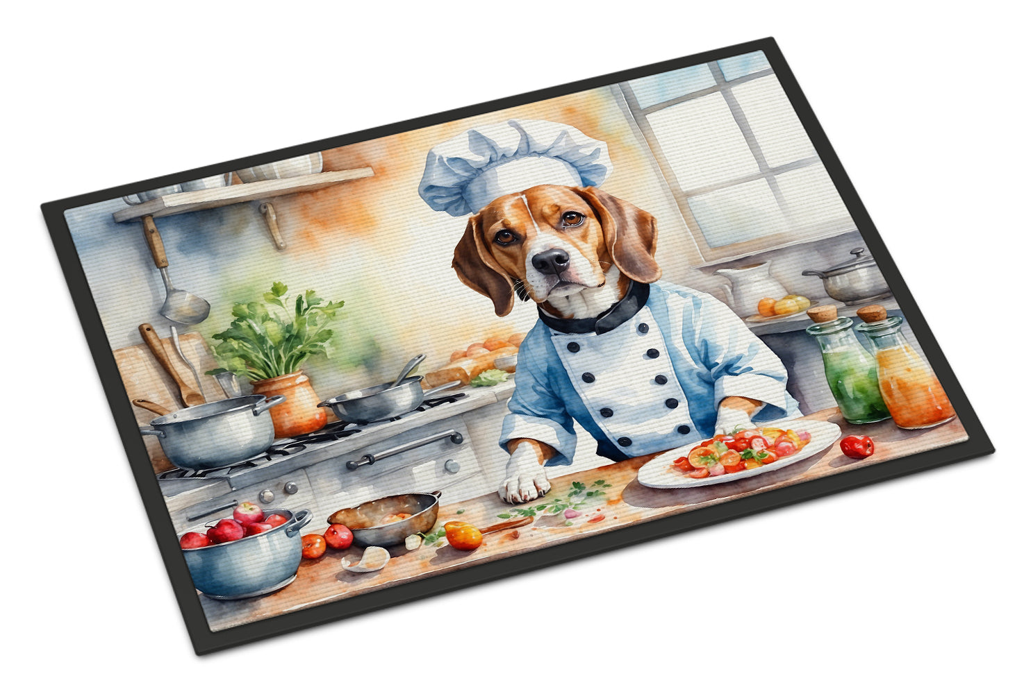 Beagle The Chef Doormat Indoor Outdoor 18H X 27W Front Door Mat Rugs for Entryway, Non Slip Washable