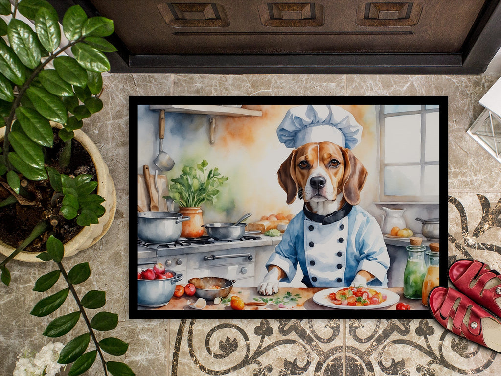 Beagle The Chef Doormat Indoor Outdoor 18H X 27W Front Door Mat Rugs for Entryway, Non Slip Washable
