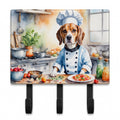 Beagle The Chef Leash or Key Holder Wall Hooks, Coat Rack Wall Mount, for Hanging Keys, Towels, Aprons, Leashes