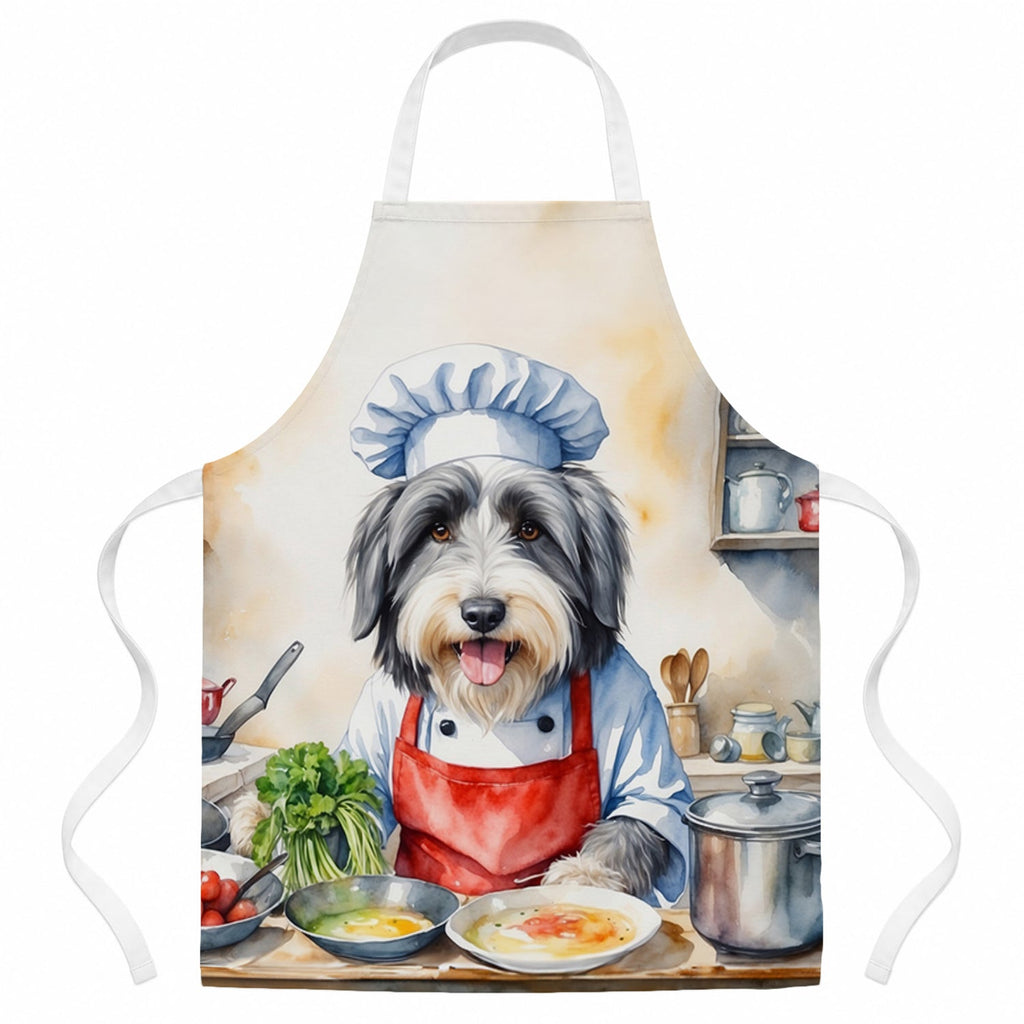 Bearded Collie The Chef Apron Cooking Kitchen Server Baking Crafts Gardening for Adult Women Men, Unisex, Large, Multicolor