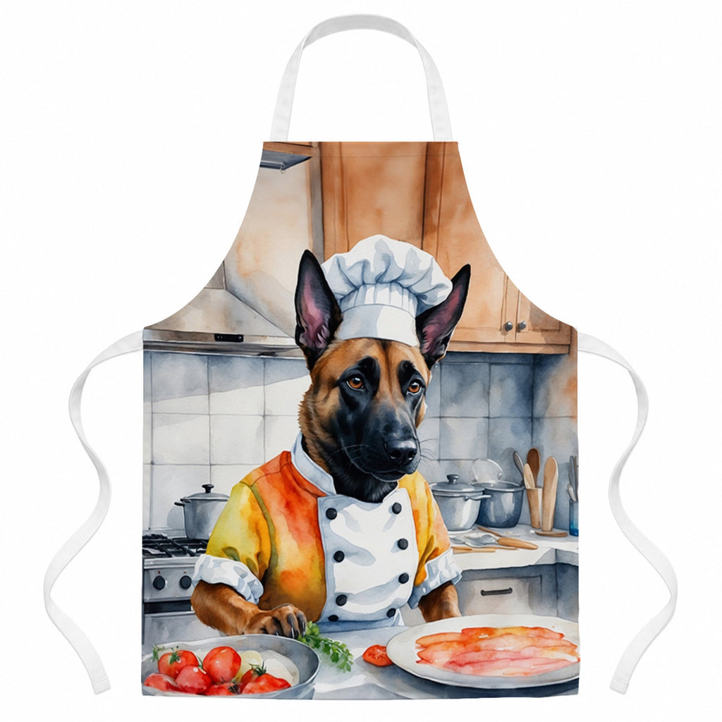 Belgian Malinois The Chef Apron Cooking Kitchen Server Baking Crafts Gardening for Adult Women Men, Unisex, Large, Multicolor