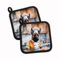Belgian Malinois The Chef Pot Holder Set of 2 Heat Resistant Quilted Hot Pads 7.5 x 7.5 Inch, Insulated Kitchen Trivets for Cooking & Baking