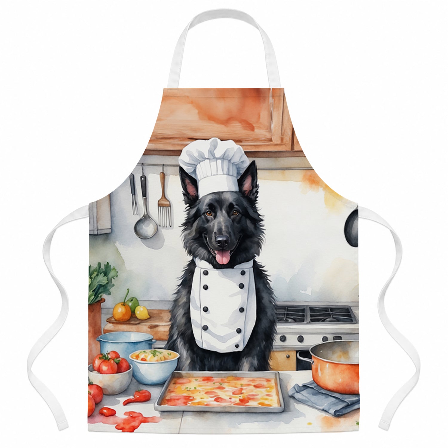 Belgian Sheepdog The Chef Apron Cooking Kitchen Server Baking Crafts Gardening for Adult Women Men, Unisex, Large, Multicolor