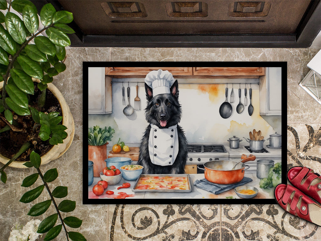 Belgian Sheepdog The Chef Doormat Indoor Outdoor 18H X 27W Front Door Mat Rugs for Entryway, Non Slip Washable