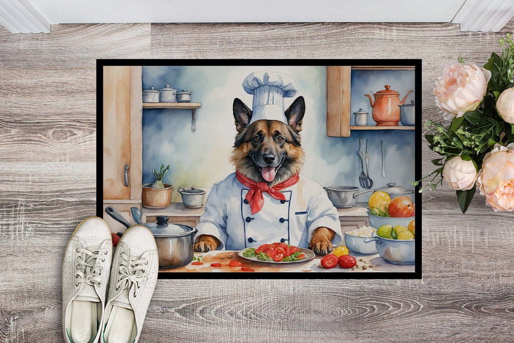 Belgian Tervuren The Chef Doormat Indoor Outdoor 24H X 36W Front Door Mat Rugs for Entryway, Non Slip Washable Low Pile,