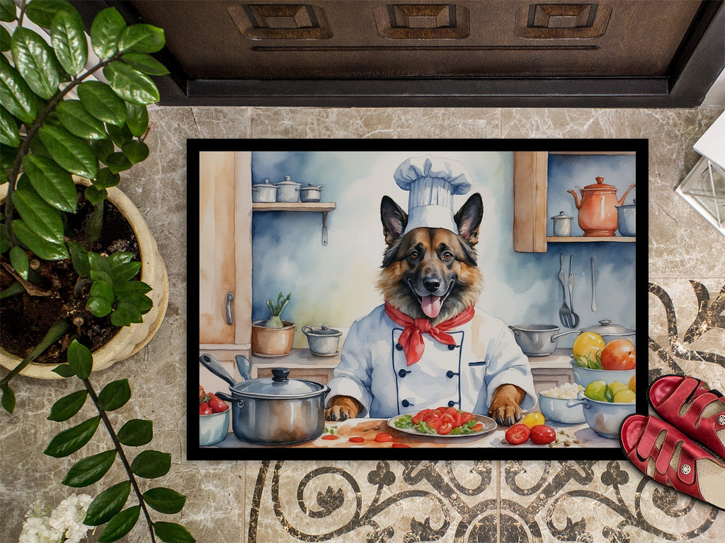 Belgian Tervuren The Chef Doormat Indoor Outdoor 24H X 36W Front Door Mat Rugs for Entryway, Non Slip Washable Low Pile,