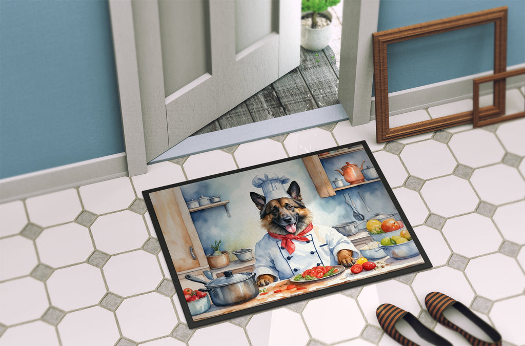 Belgian Tervuren The Chef Doormat Indoor Outdoor 18H X 27W Front Door Mat Rugs for Entryway, Non Slip Washable
