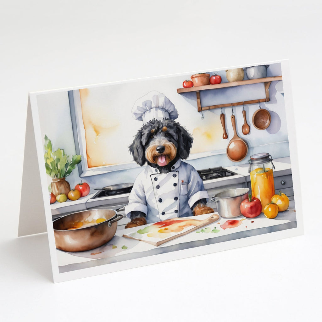 Bernedoodle The Chef Greeting Cards Pack of 8 Blank Cards with Envelopes Whimsical A7 Size 5x7