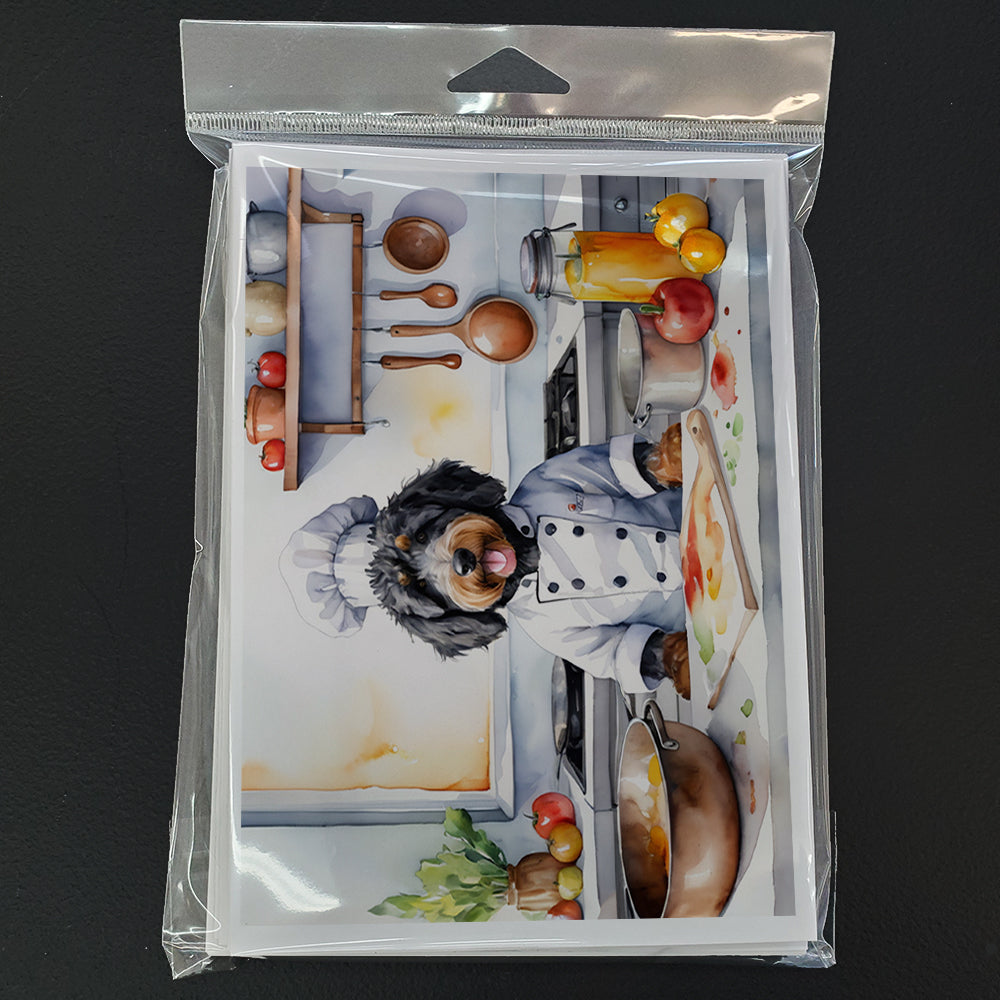 Bernedoodle The Chef Greeting Cards Pack of 8 Blank Cards with Envelopes Whimsical A7 Size 5x7