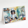 Bernese Mountain Dog The Chef Greeting Cards Pack of 8 Blank Cards with Envelopes Whimsical A7 Size 5x7