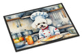 Bichon Frise The Chef Doormat Indoor Outdoor 24H X 36W Front Door Mat Rugs for Entryway, Non Slip Washable Low Pile,