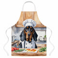 Black and Tan Coonhound The Chef Apron Cooking Kitchen Server Baking Crafts Gardening for Adult Women Men, Unisex, Large, Multicolor